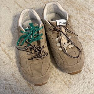 Beige Suede Sneakers